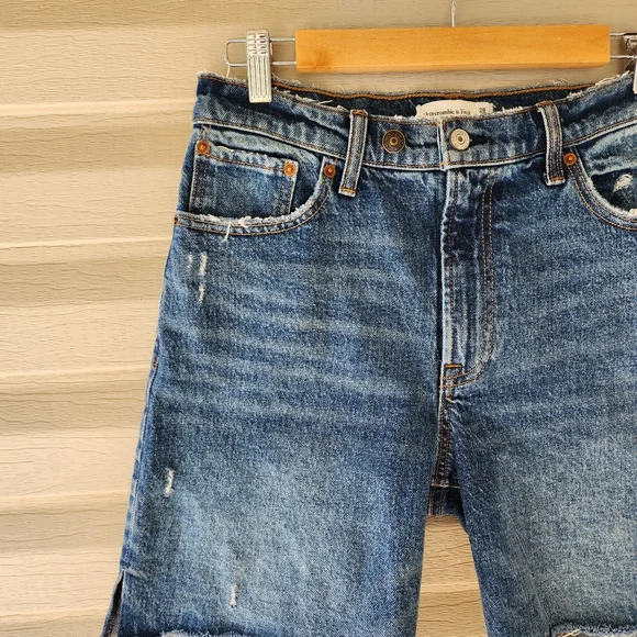 Abercrombie & Fitch Blue Denim Jean Shorts - Picture 3 of 10